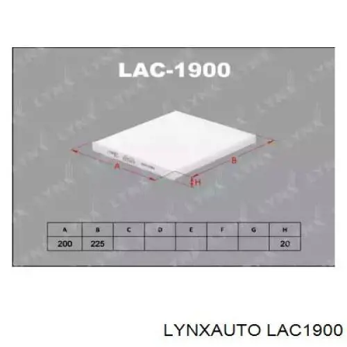 Фильтр салона LAC1900 Lynxauto