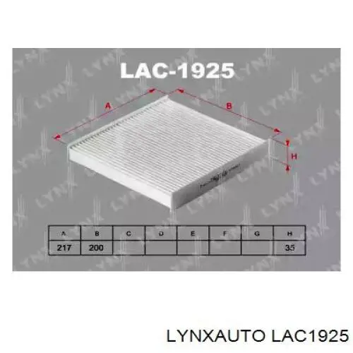LAC1925 Lynxauto фильтр салона