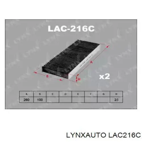 LAC216C Lynxauto фильтр салона
