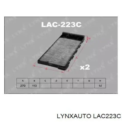 LAC223C Lynxauto фильтр салона