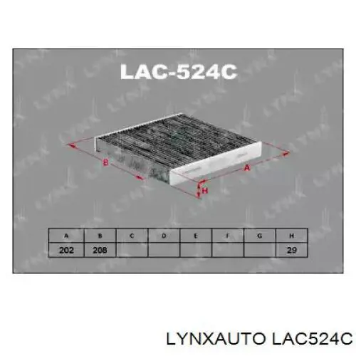 LAC524C Lynxauto фильтр салона