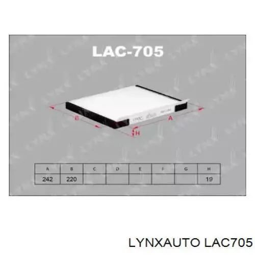 LAC705 Lynxauto фильтр салона