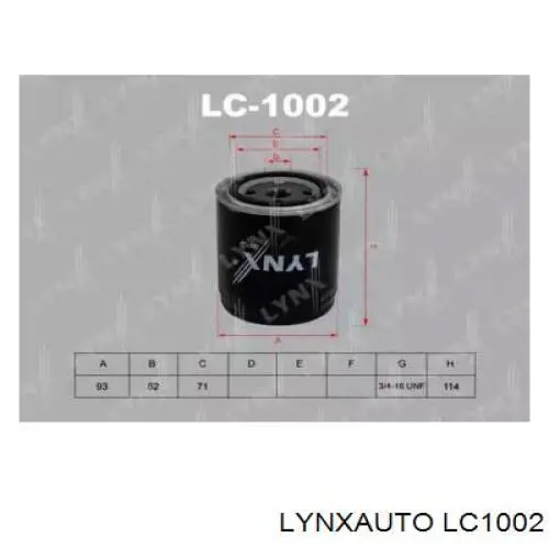 LC1002 Lynxauto масляный фильтр