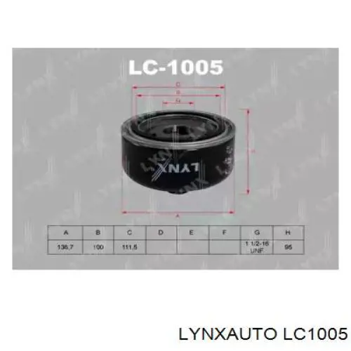 LC1005 Lynxauto масляный фильтр
