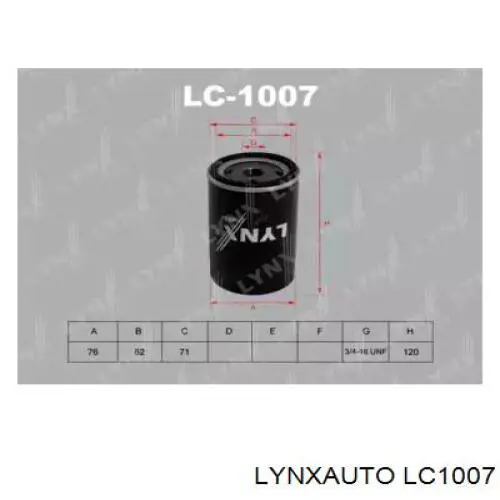 LC1007 Lynxauto масляный фильтр