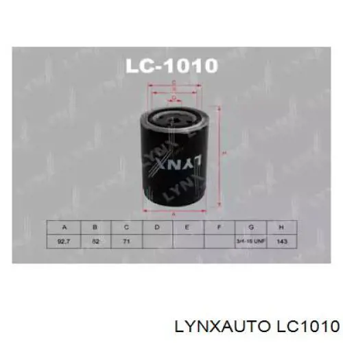 LC1010 Lynxauto масляный фильтр