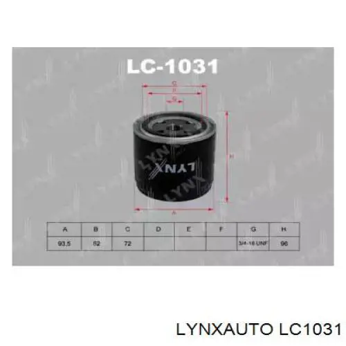 LC1031 Lynxauto масляный фильтр