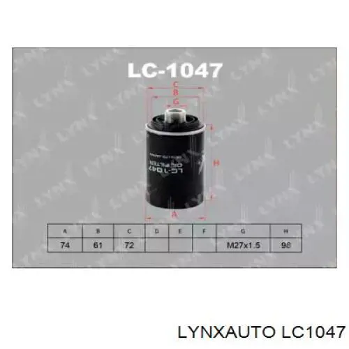 LC1047 Lynxauto масляный фильтр