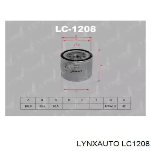 LC1208 Lynxauto масляный фильтр