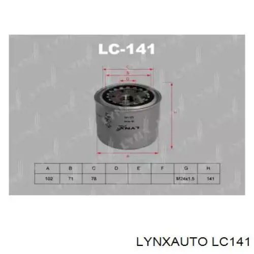 LC141 Lynxauto масляный фильтр