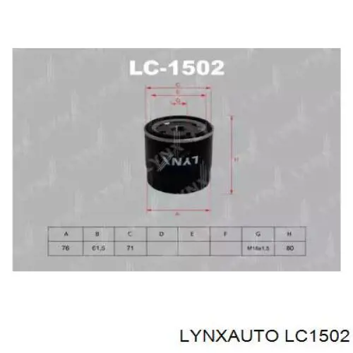 LC1502 Lynxauto масляный фильтр