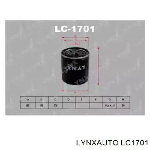 LC1701 Lynxauto масляный фильтр