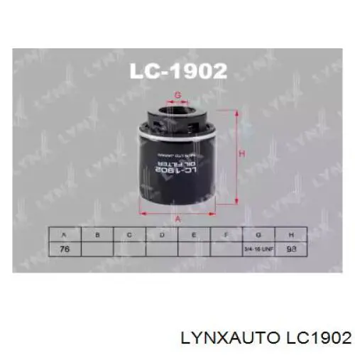 LC1902 Lynxauto масляный фильтр