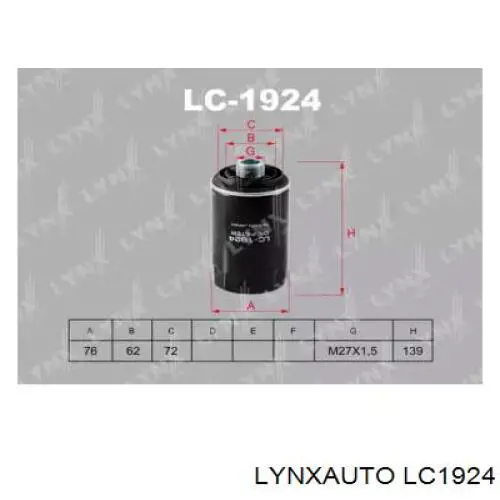 Масляный фильтр LC1924 Lynxauto