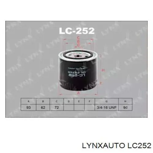 LC252 Lynxauto масляный фильтр