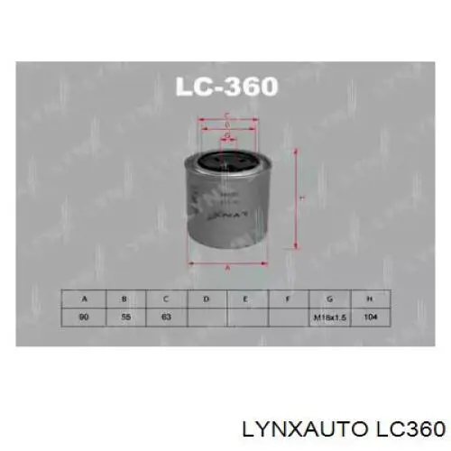 Масляный фильтр LC360 Lynxauto