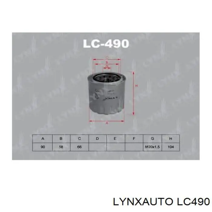 LC490 Lynxauto масляный фильтр