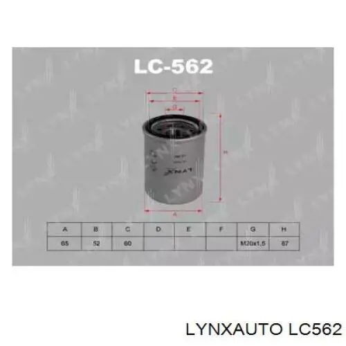 LC562 Lynxauto масляный фильтр