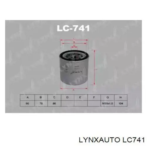 Масляный фильтр LC741 Lynxauto