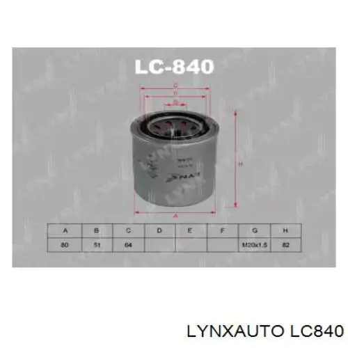 LC840 Lynxauto масляный фильтр