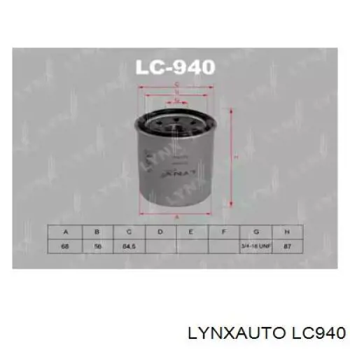 LC940 Lynxauto масляный фильтр