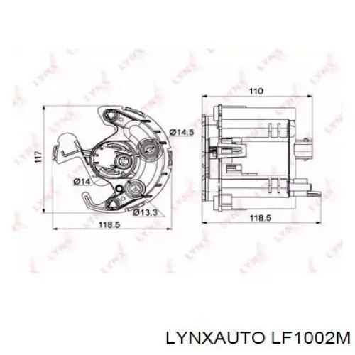 Топливный фильтр LF1002M Lynxauto