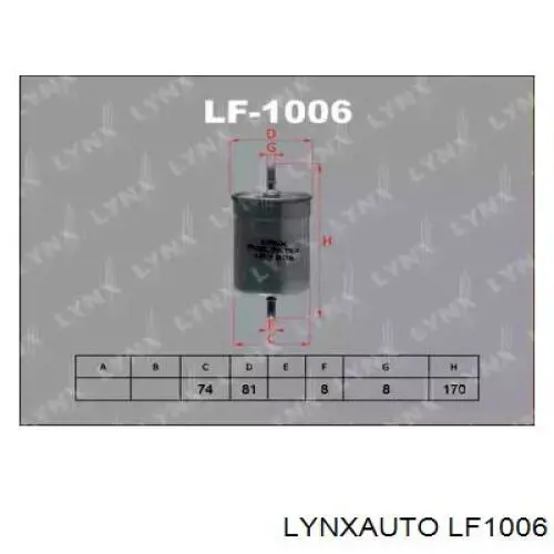 LF1006 Lynxauto топливный фильтр