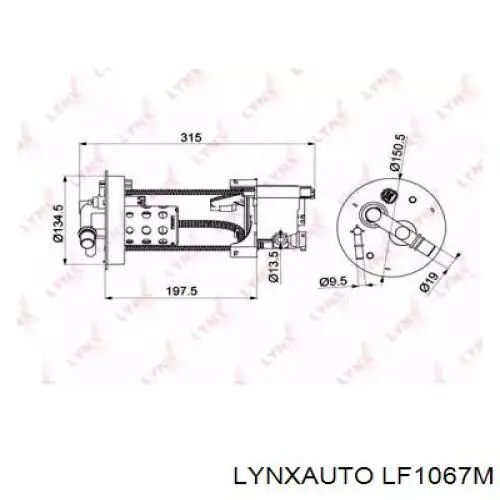 Фильтр топливный LYNXAUTO LF1067M