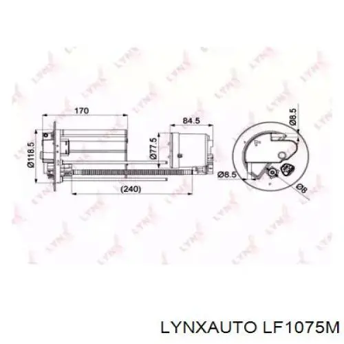 Топливный фильтр LF1075M Lynxauto