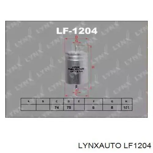 LF1204 Lynxauto топливный фильтр