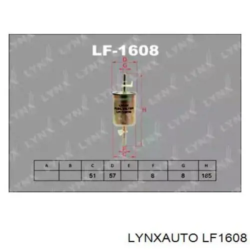 LF1608 Lynxauto топливный фильтр