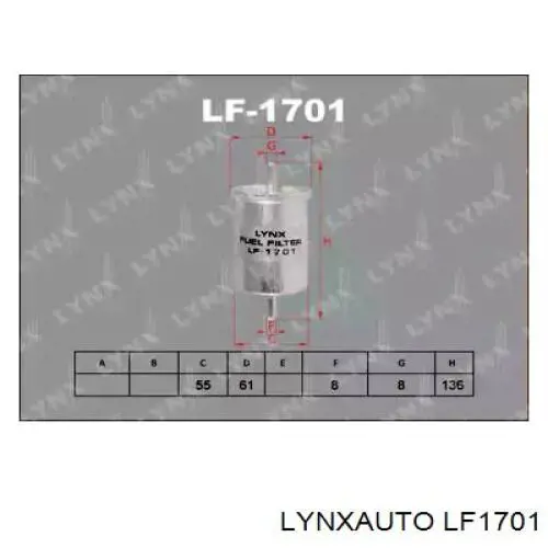 LF1701 Lynxauto топливный фильтр