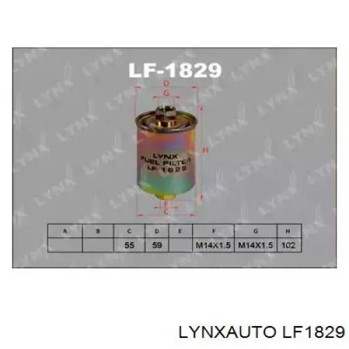 LF1829 Lynxauto топливный фильтр
