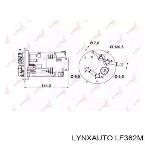 Топливный фильтр LF362M Lynxauto