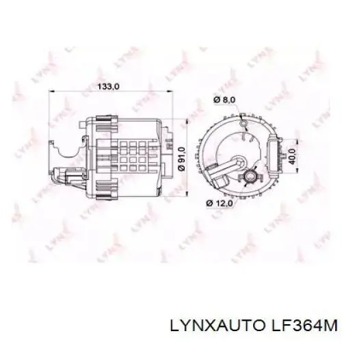 LF364M Lynxauto топливный фильтр
