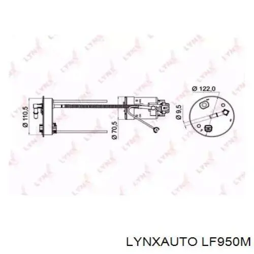 Топливный фильтр LF950M Lynxauto