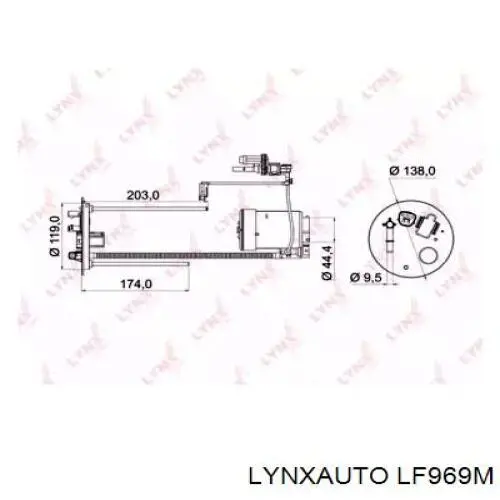 Фильтр топливный LYNXAUTO LF969M