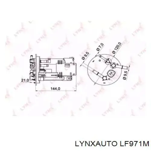 Топливный фильтр LF971M Lynxauto