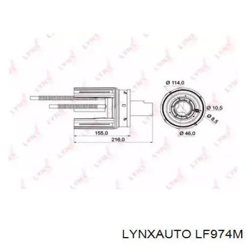 LF974M Lynxauto Фильтр топлива