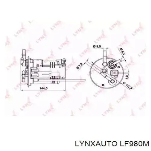 Топливный фильтр LF980M Lynxauto