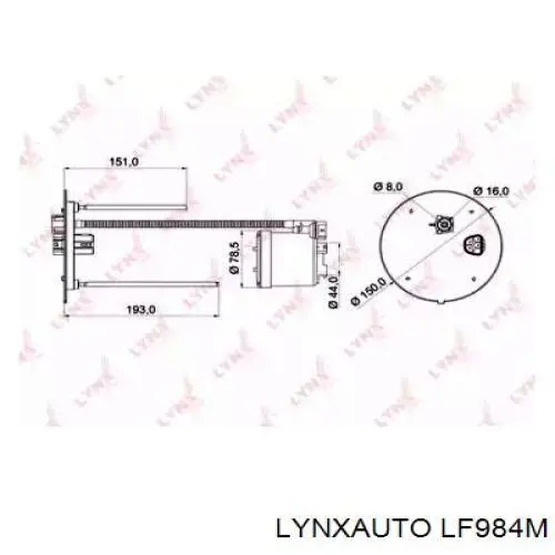 Топливный фильтр LF984M Lynxauto