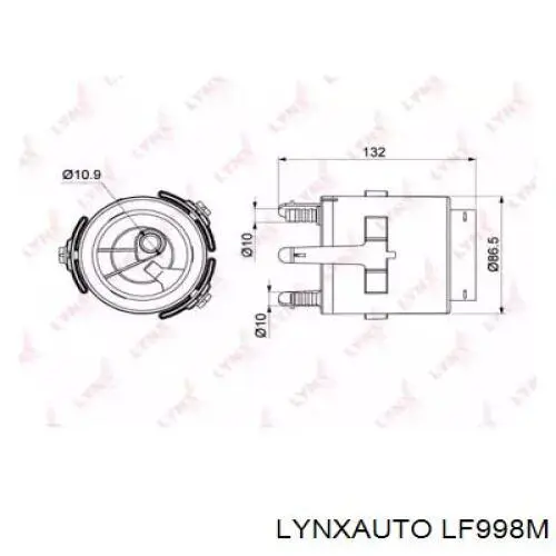 Фильтр тонкой очистки топлива Lynxauto LF998M цена, от 16.31 USD