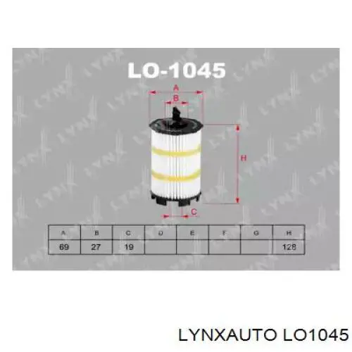 LO1045 Lynxauto масляный фильтр