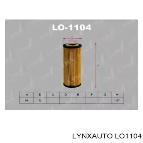 LO1104 Lynxauto масляный фильтр