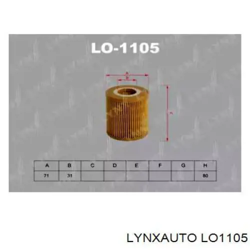 LO1105 Lynxauto масляный фильтр