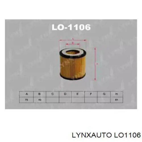 LO1106 Lynxauto масляный фильтр