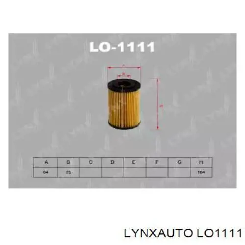 LO1111 Lynxauto масляный фильтр