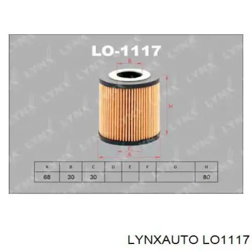 LO1117 Lynxauto масляный фильтр
