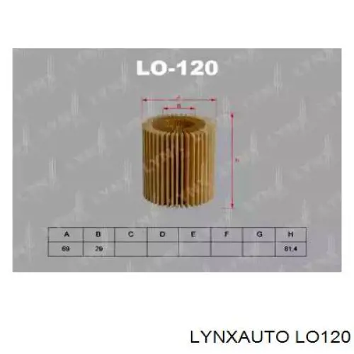 Фильтр масляный LYNXAUTO LO120