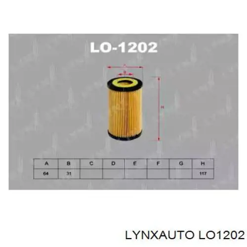 LO1202 Lynxauto масляный фильтр